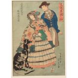 Japan, woodblock print by Sadahide (1807-1878)