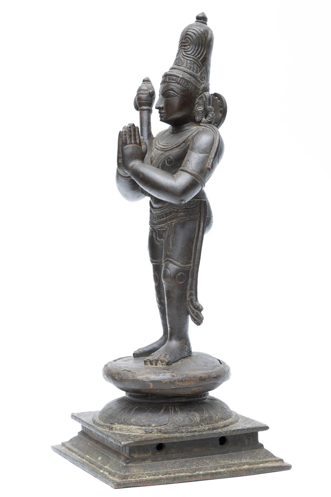 India, Tamil Nadu, a bronze standing Chandikeshvara, 18th century - Bild 3 aus 3