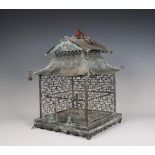 China, metal birdcage, 19th century,