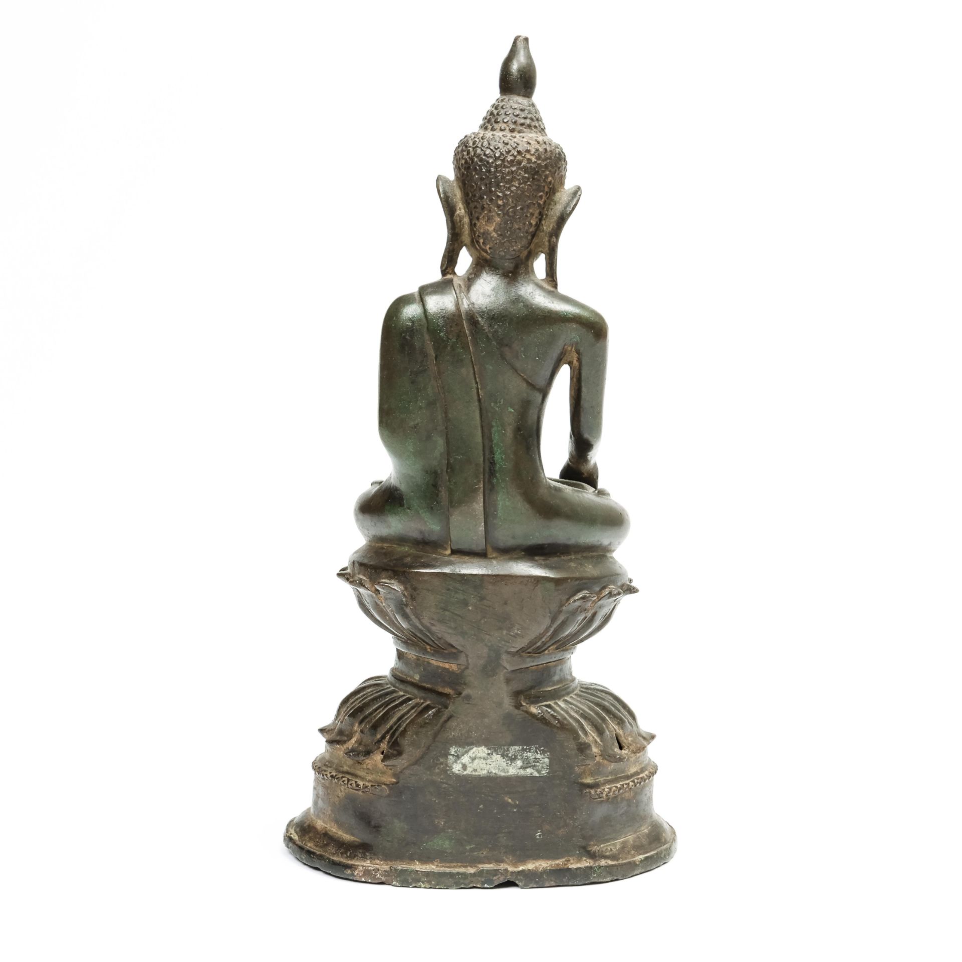 Burma, Shan, a bronze seated Buddha Shakyamuni, late 18th century, - Bild 3 aus 6