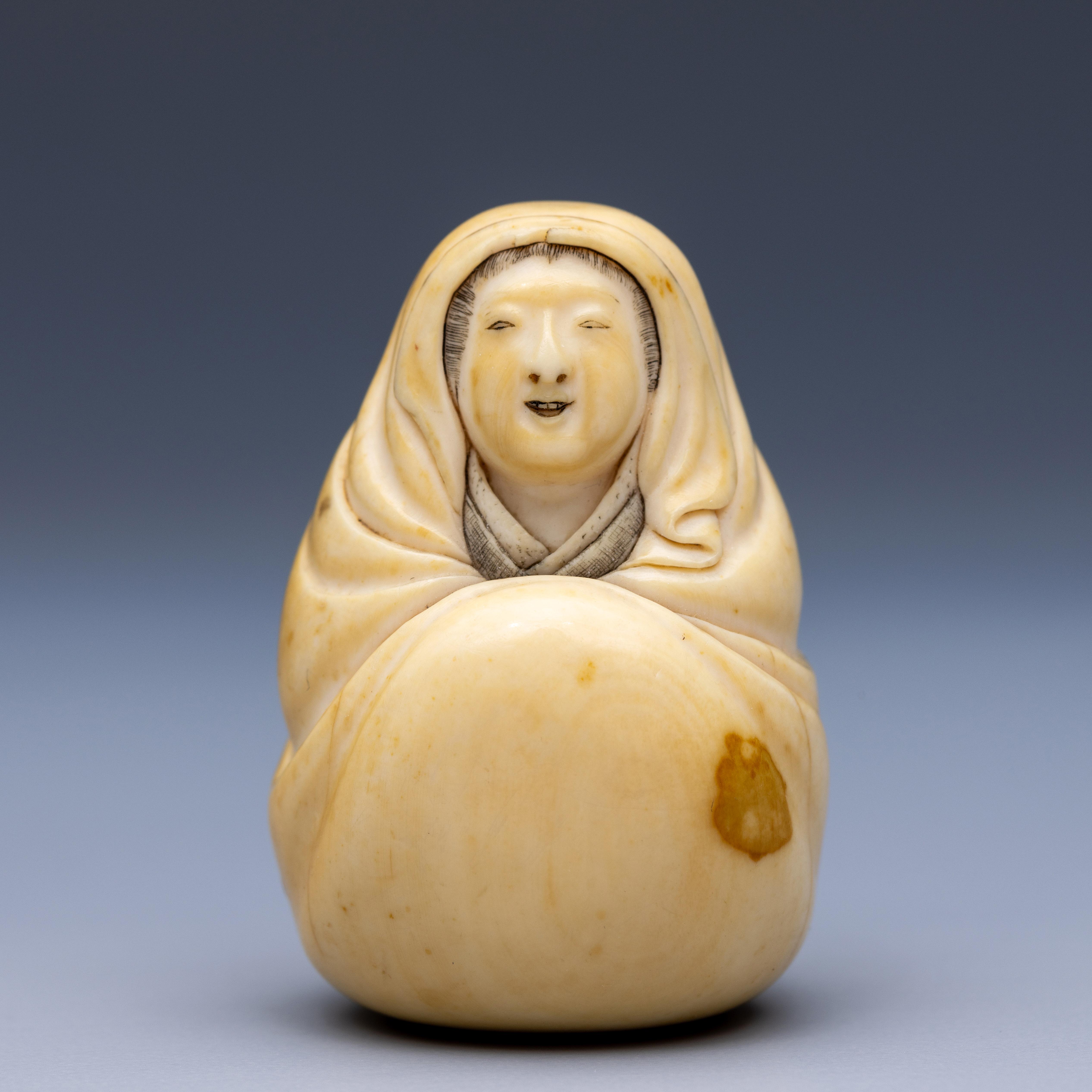 Japan, an ivory netsuke, Meiji period (1868-1912), 19th century,