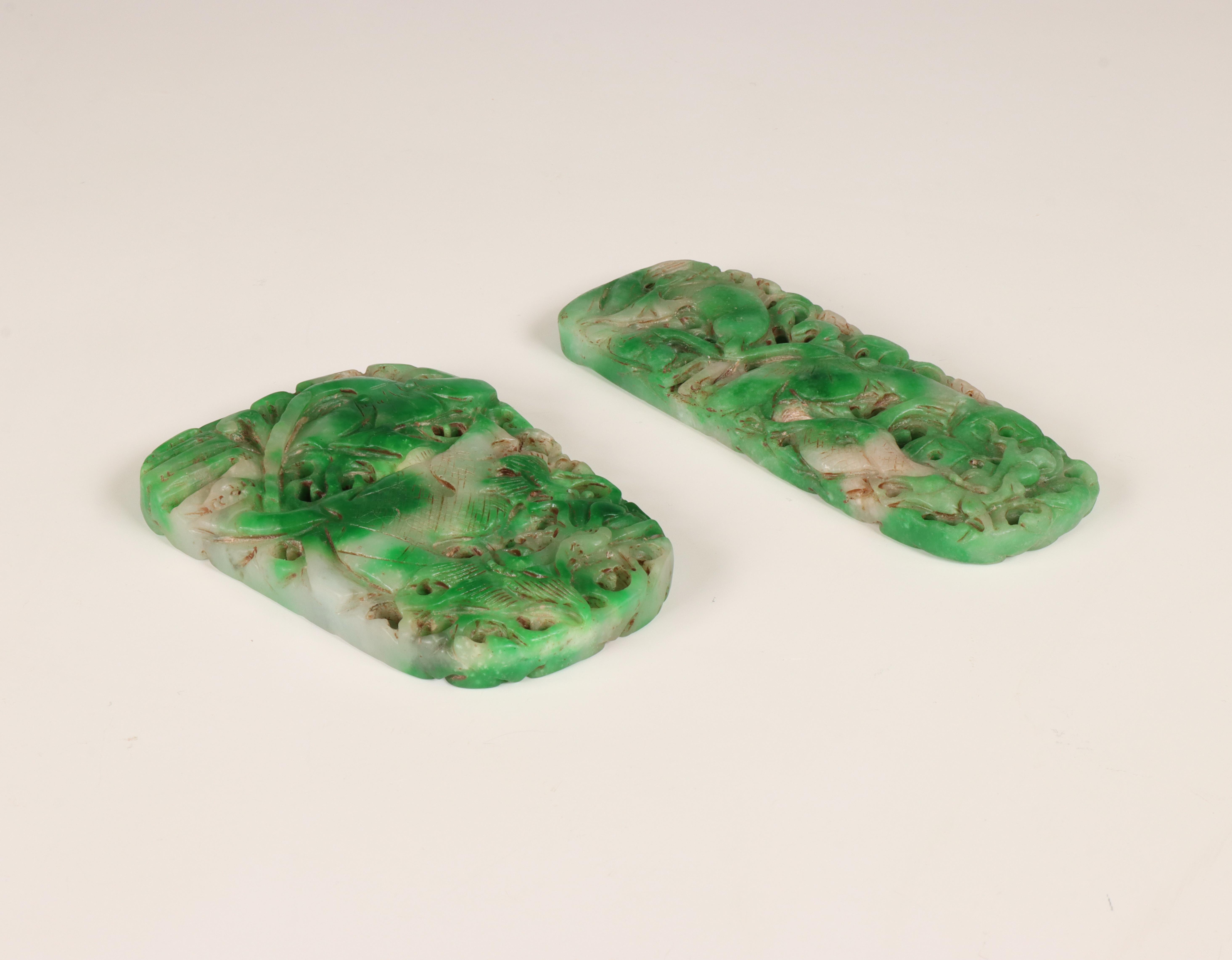 China, two jadeite carvings, Qing dynasty (1644-1912), - Image 2 of 4