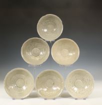 China, collection of twelve celadon-glazed bowls, Northern Song dynasty, 10th-12th century,