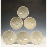 China, collection of twelve celadon-glazed bowls, Northern Song dynasty, 10th-12th century,