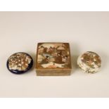 Japan, three various Satsuma porcelain boxes and covers, 19th century,
