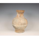 China, pottery vase , probably Han dynasty (206 BC-220 AD),