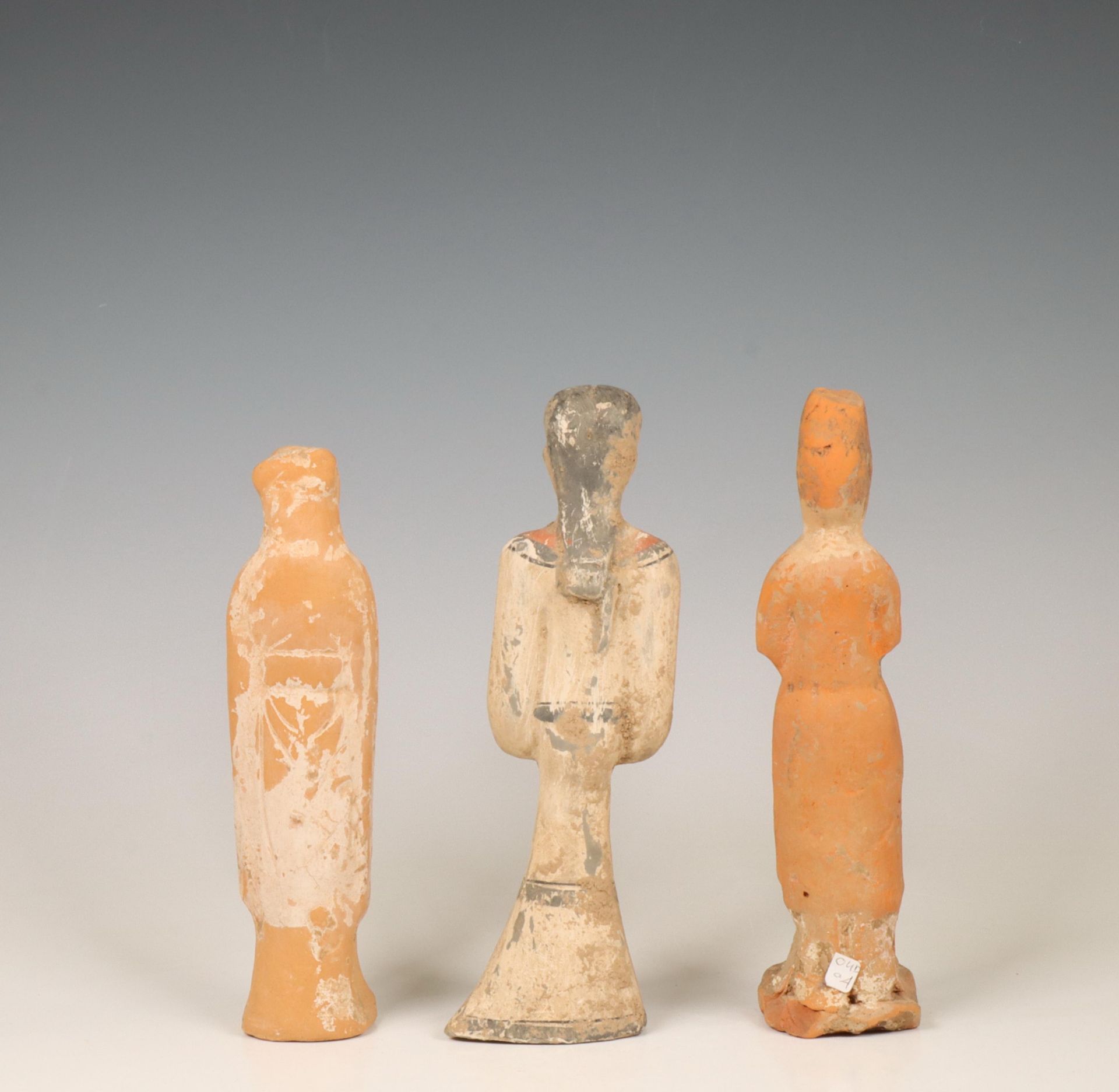 China, three pottery figures, possibly Han dynasty (206 BC-220 AD), - Image 3 of 3
