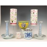 China, collectie blauwwit en famille rose porselein, 20e eeuw,