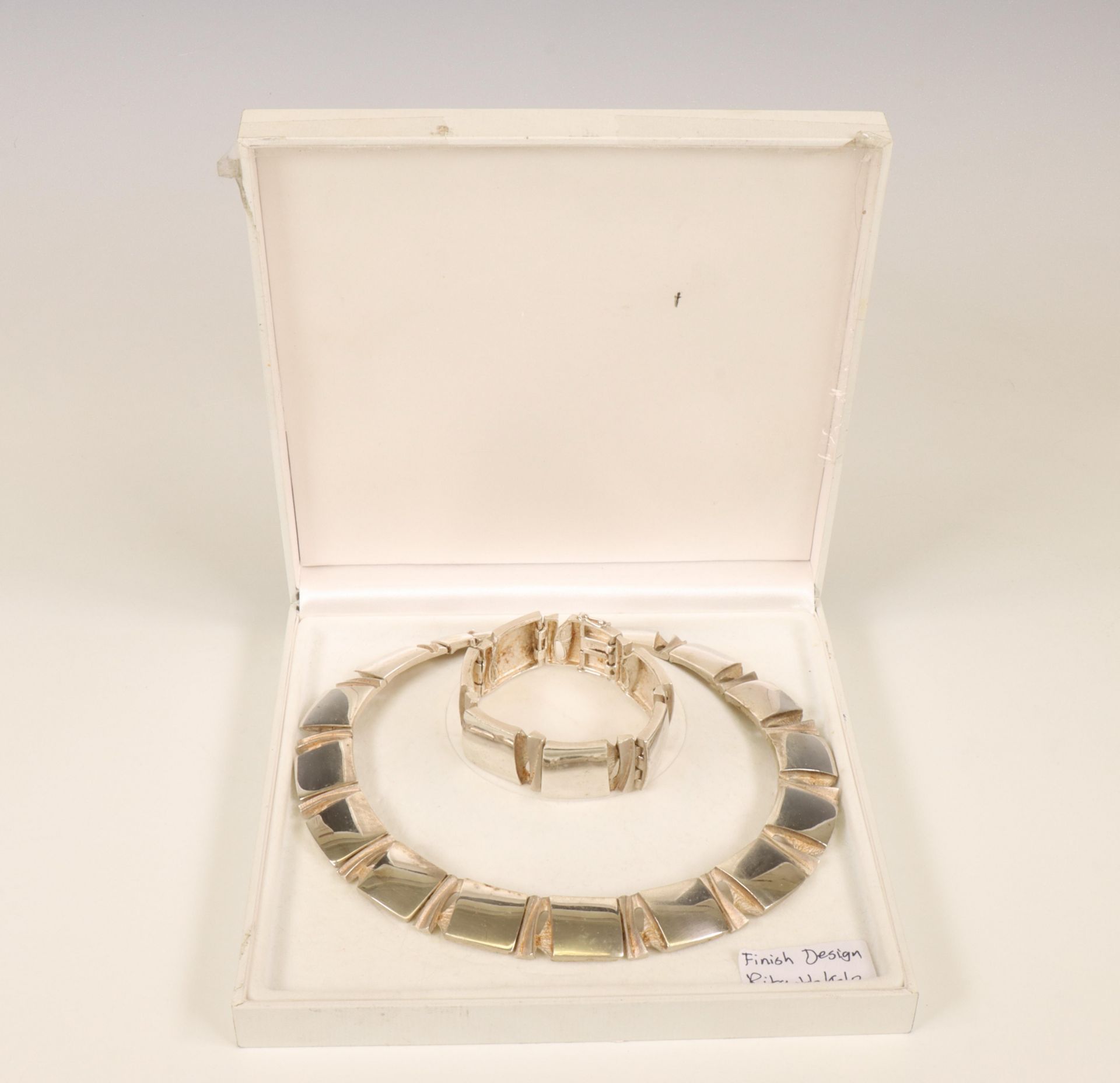 Zilveren collier en armband, Rita Hakalo, Fins design, circa 1970