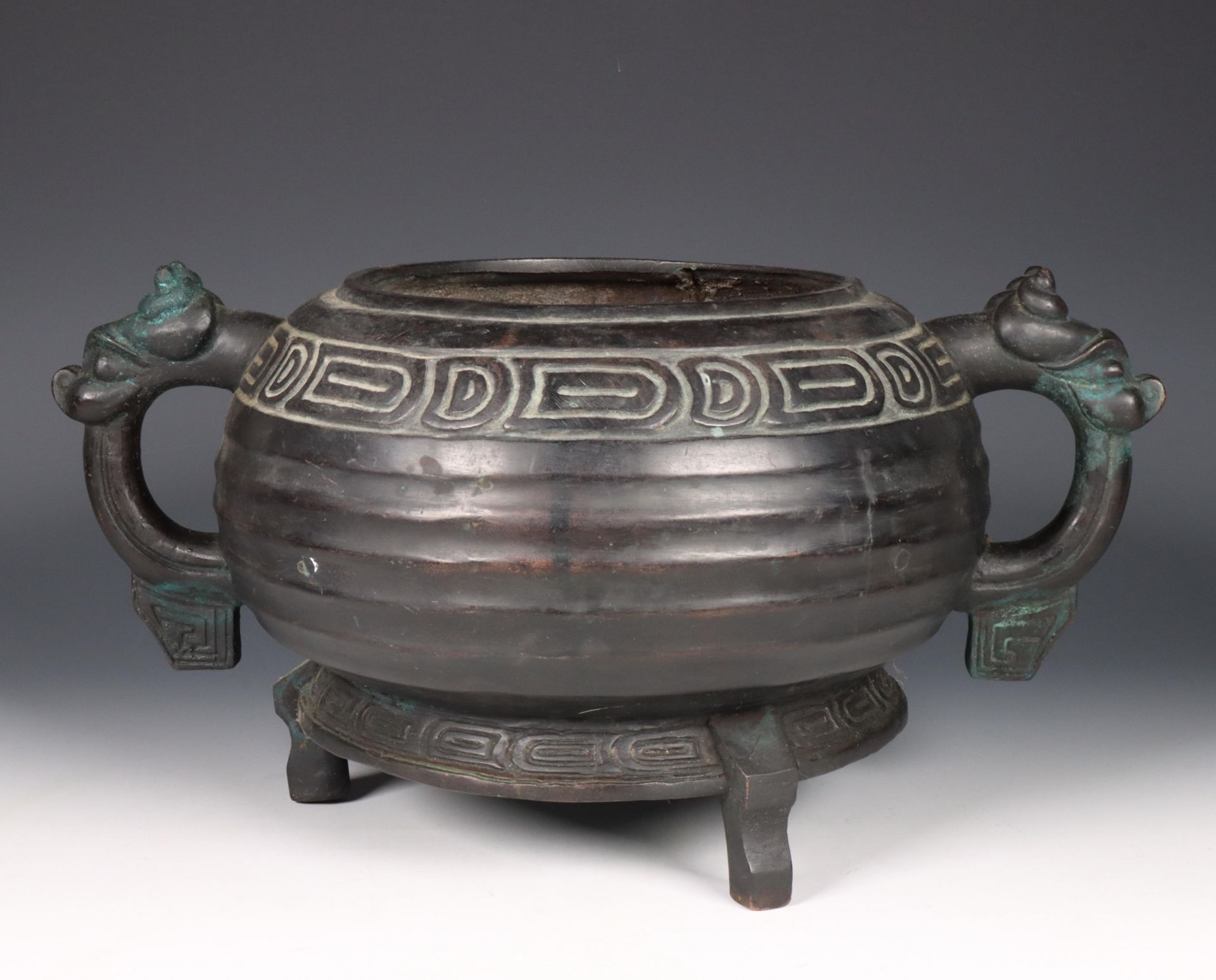 China, bronze censer, 20th century, - Image 2 of 6