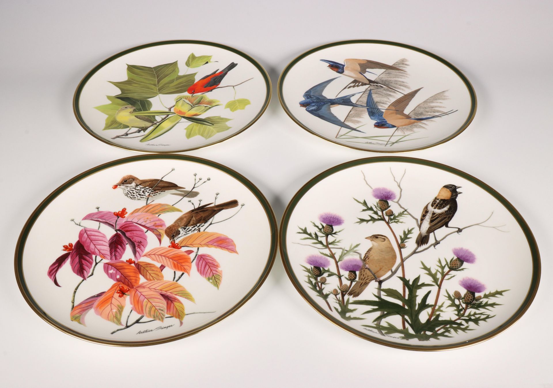 Wedgwood, Franklin porcelain, collectie van tien 'Songbirds of the World' borden, 1977, - Bild 2 aus 3