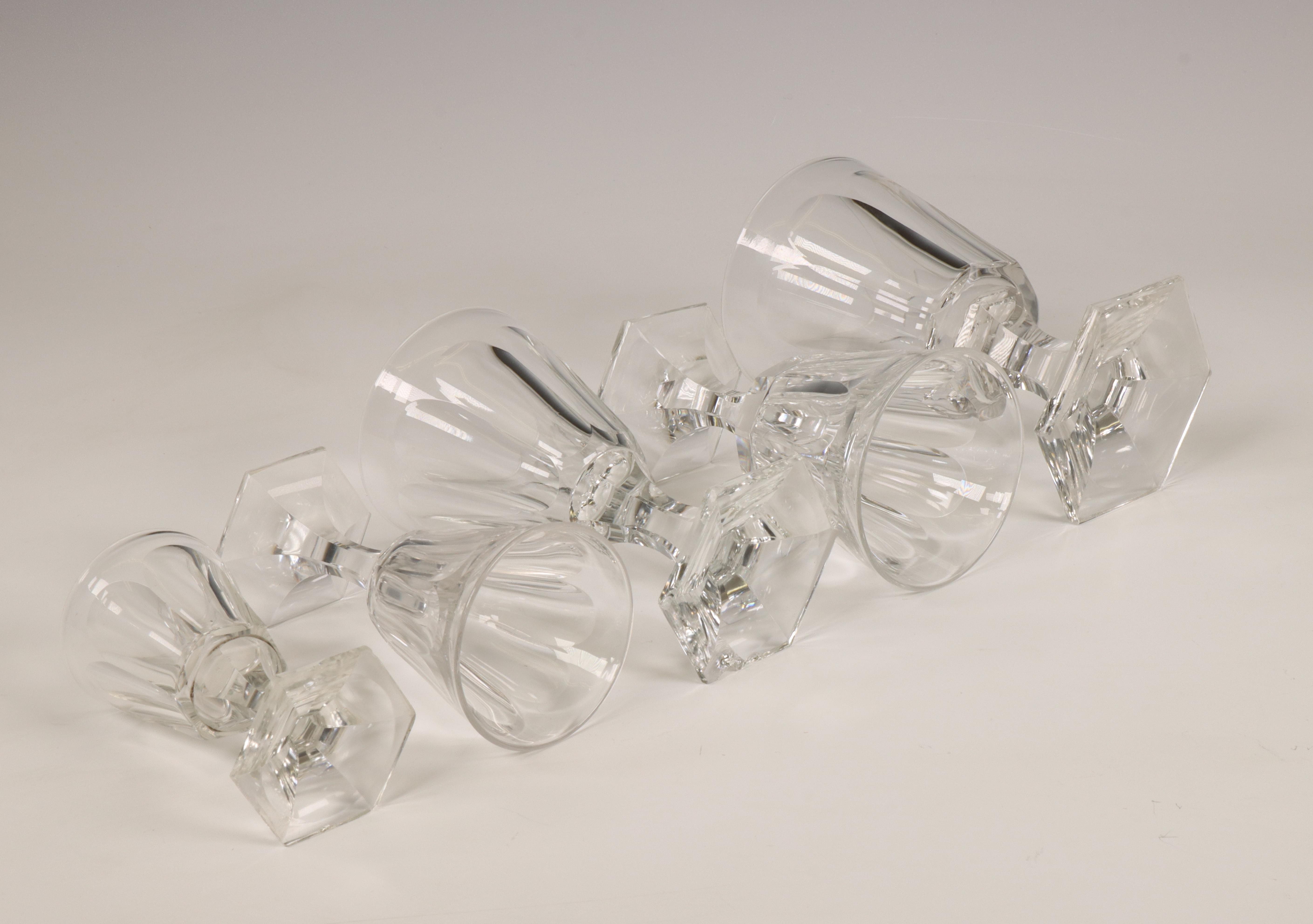 Kristalen geslepen glasservies, eind 19e eeuw; - Image 6 of 6
