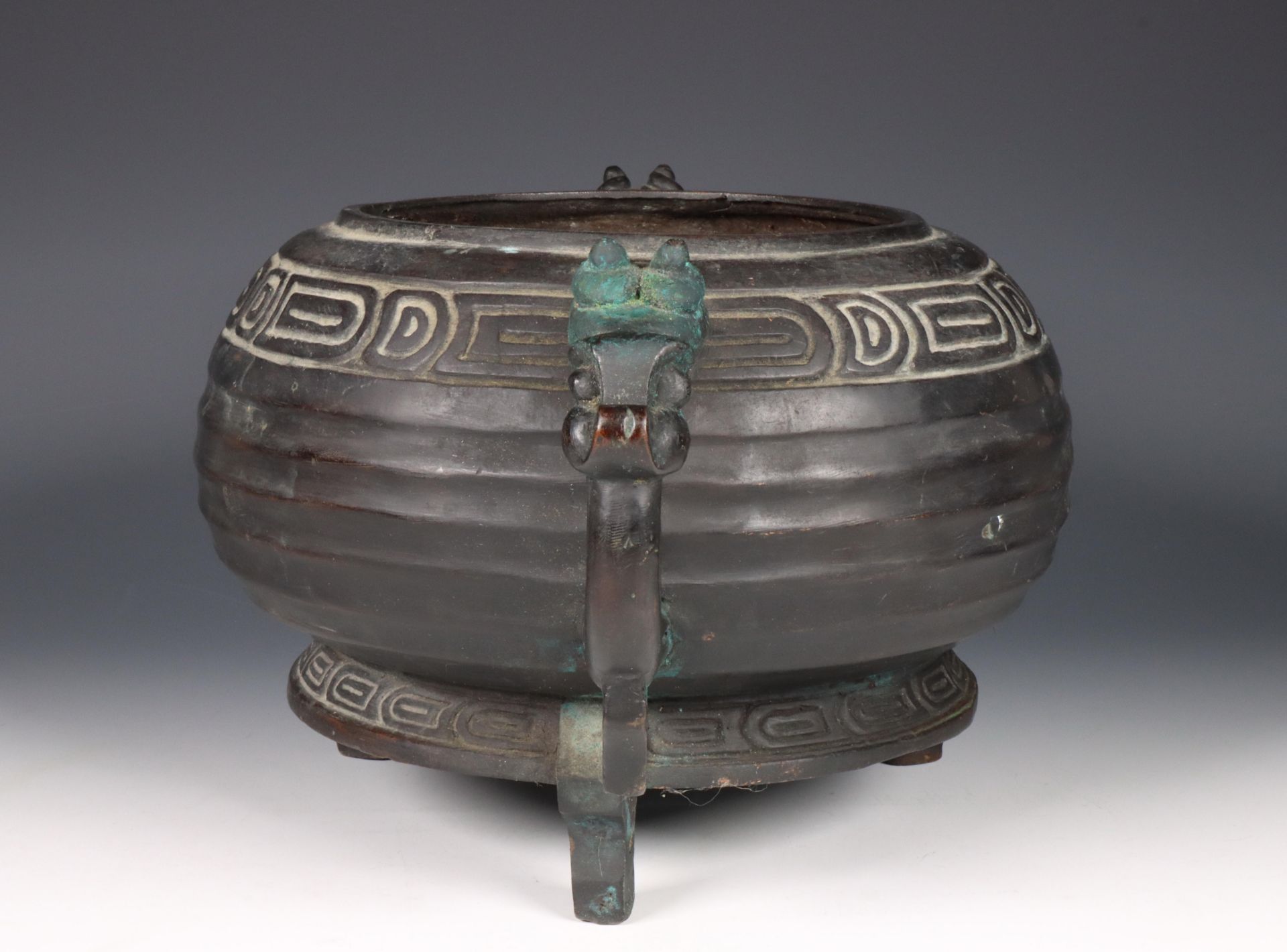 China, bronze censer, 20th century, - Image 6 of 6