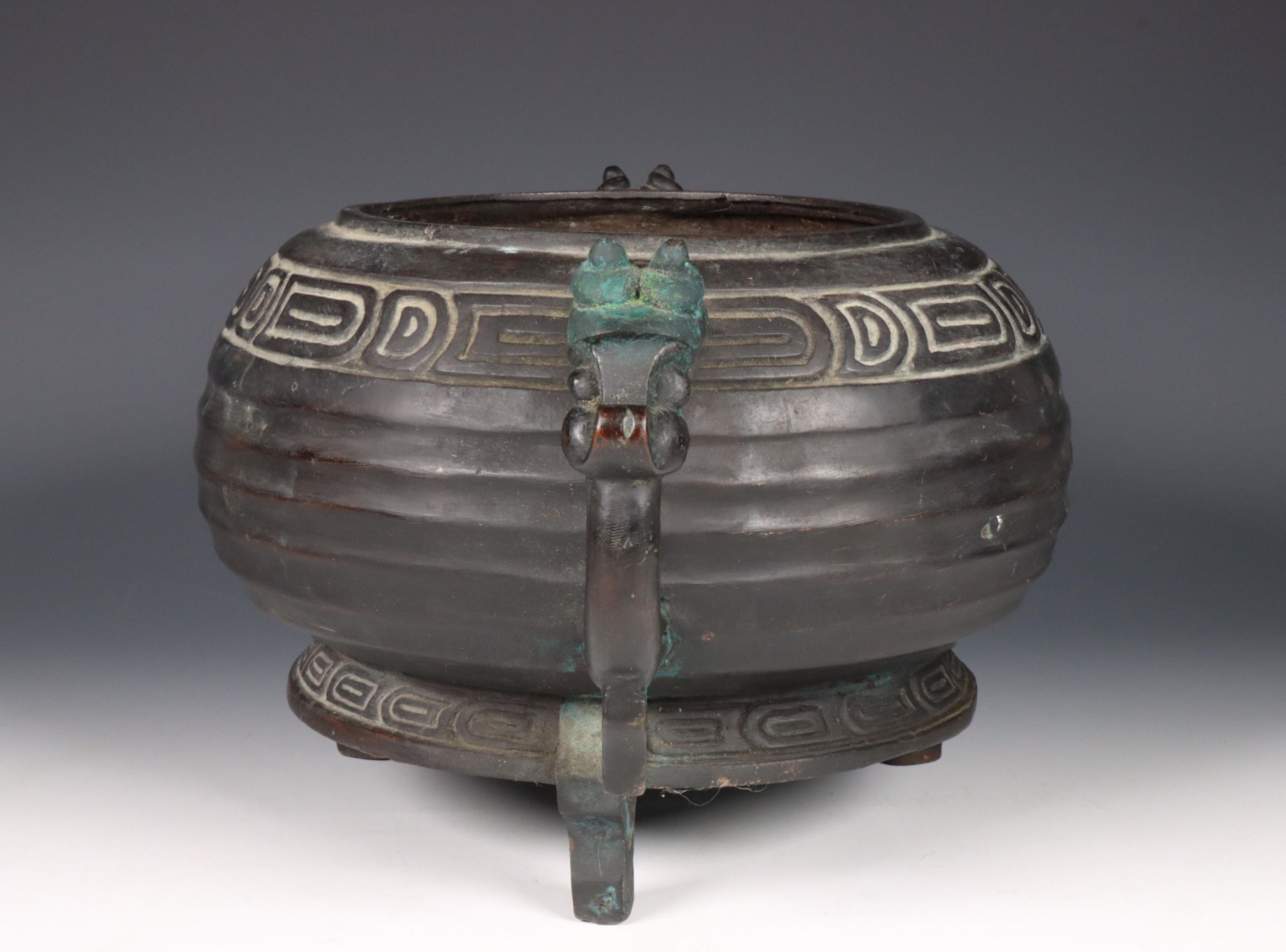 China, bronze censer, 20th century, - Bild 6 aus 6