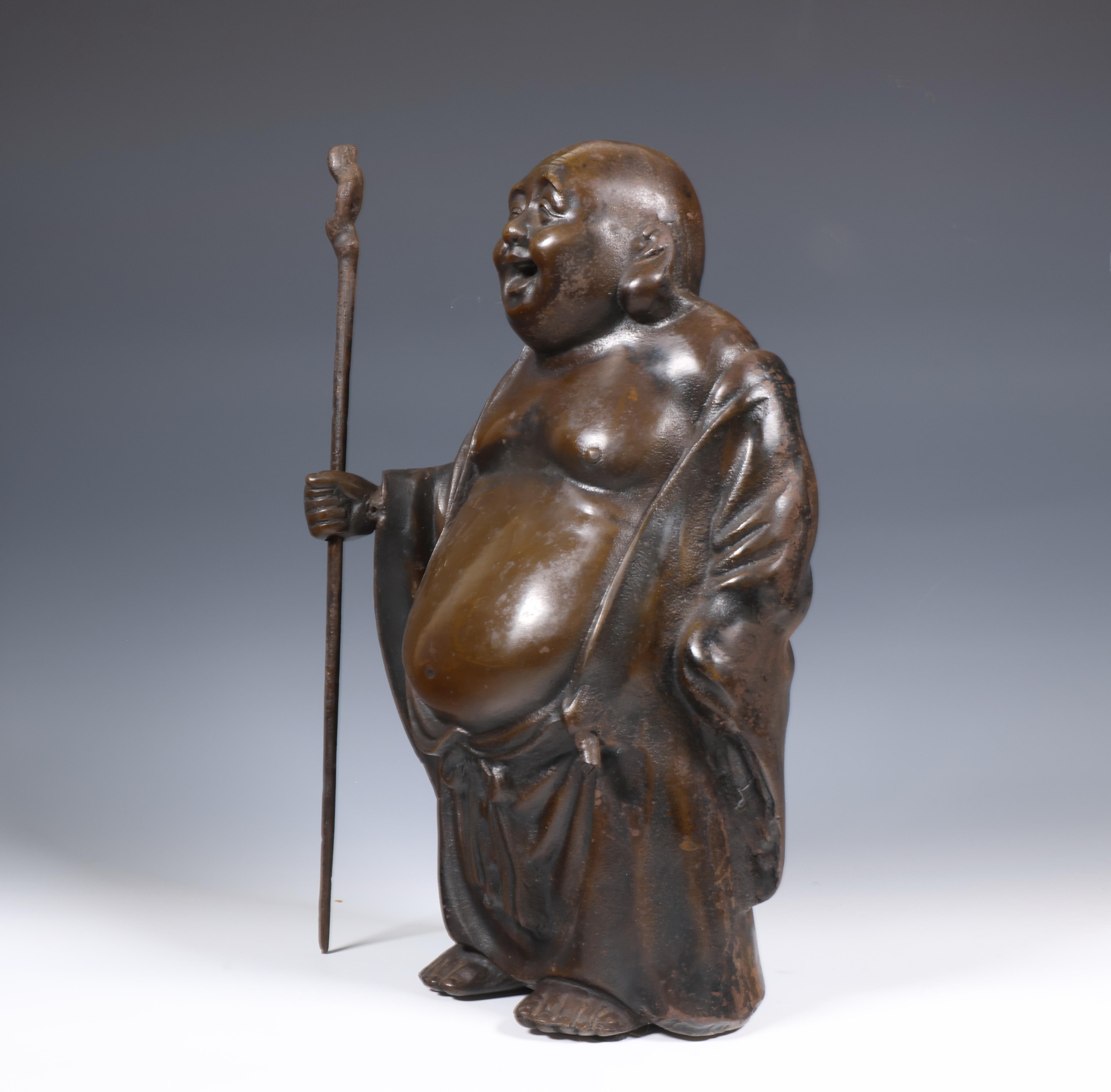 Japan, bronze figure of Hotei, 20th century, - Image 5 of 5