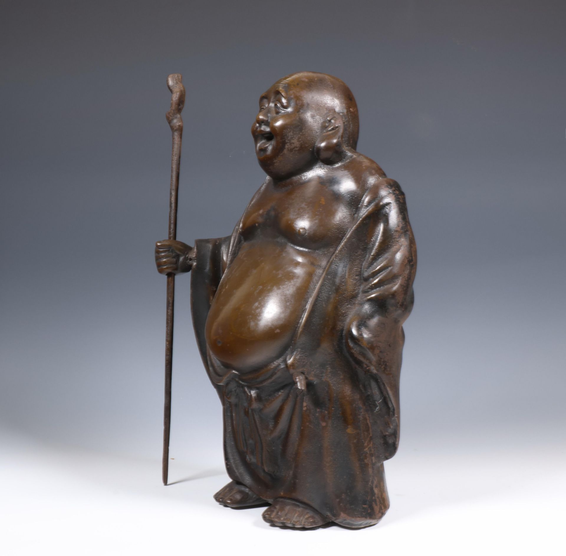 Japan, bronze figure of Hotei, 20th century, - Image 5 of 5