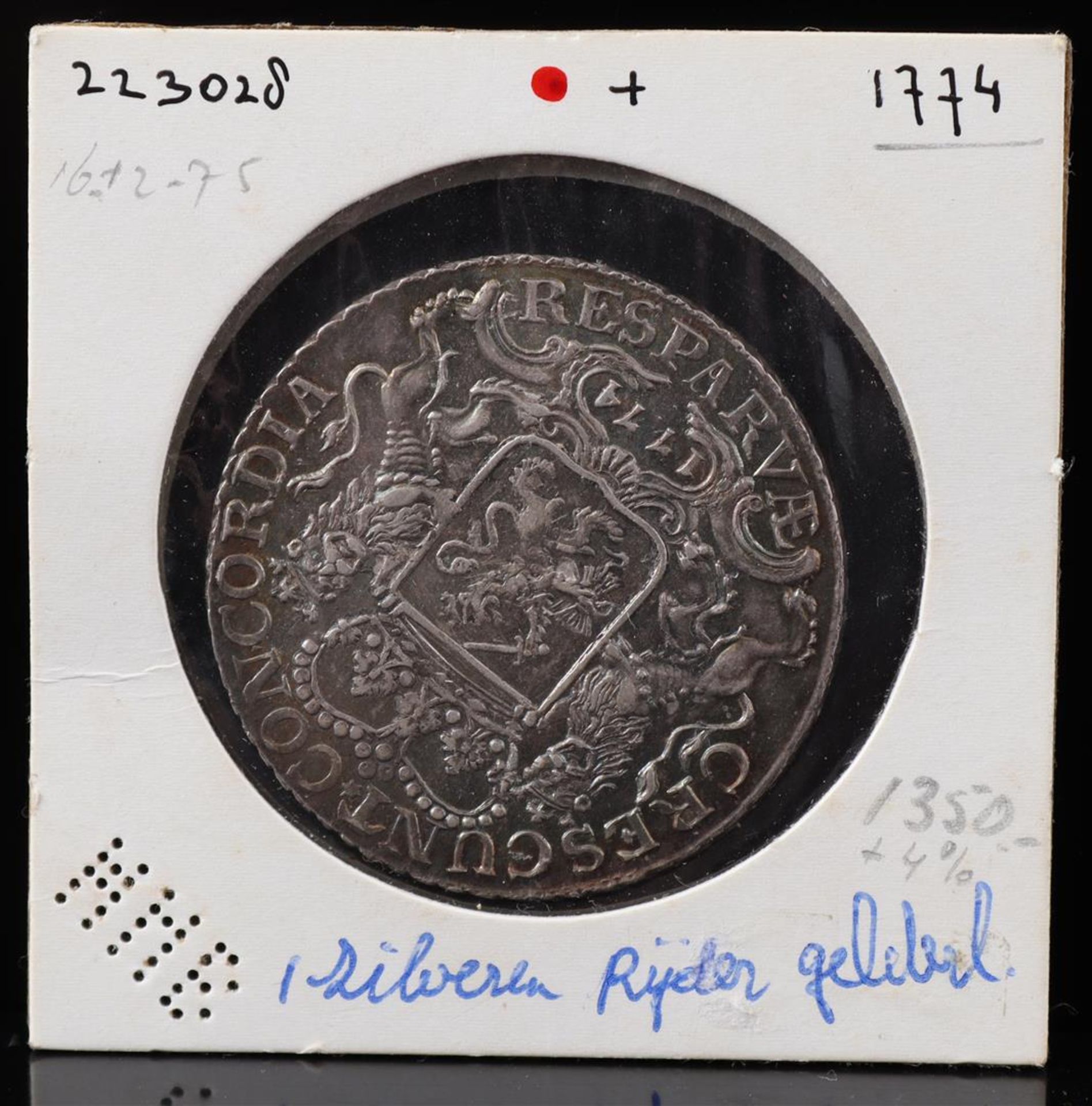 Silver Rider coin, 1774
