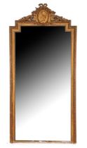 Mirror in classic gold-colored frame