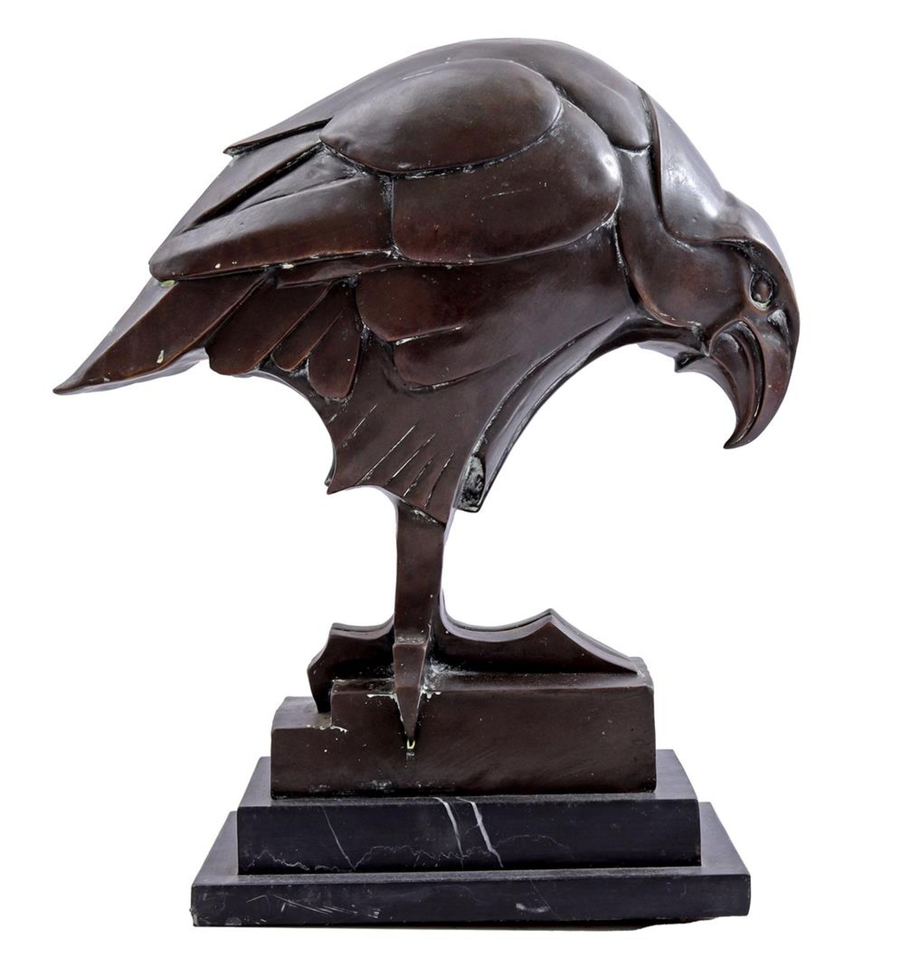 Bronze statue of an eagle