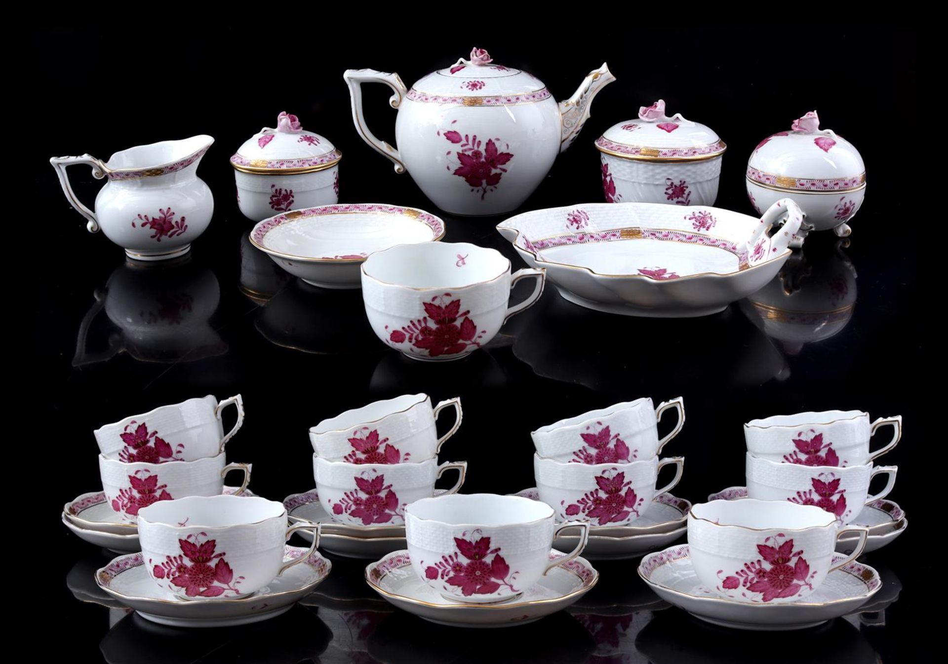 Herend Hungary porcelain tea set