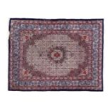 Hand-knotted wool carpet with oriental decor