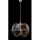 Brass Hollywood Regency hanging lamp