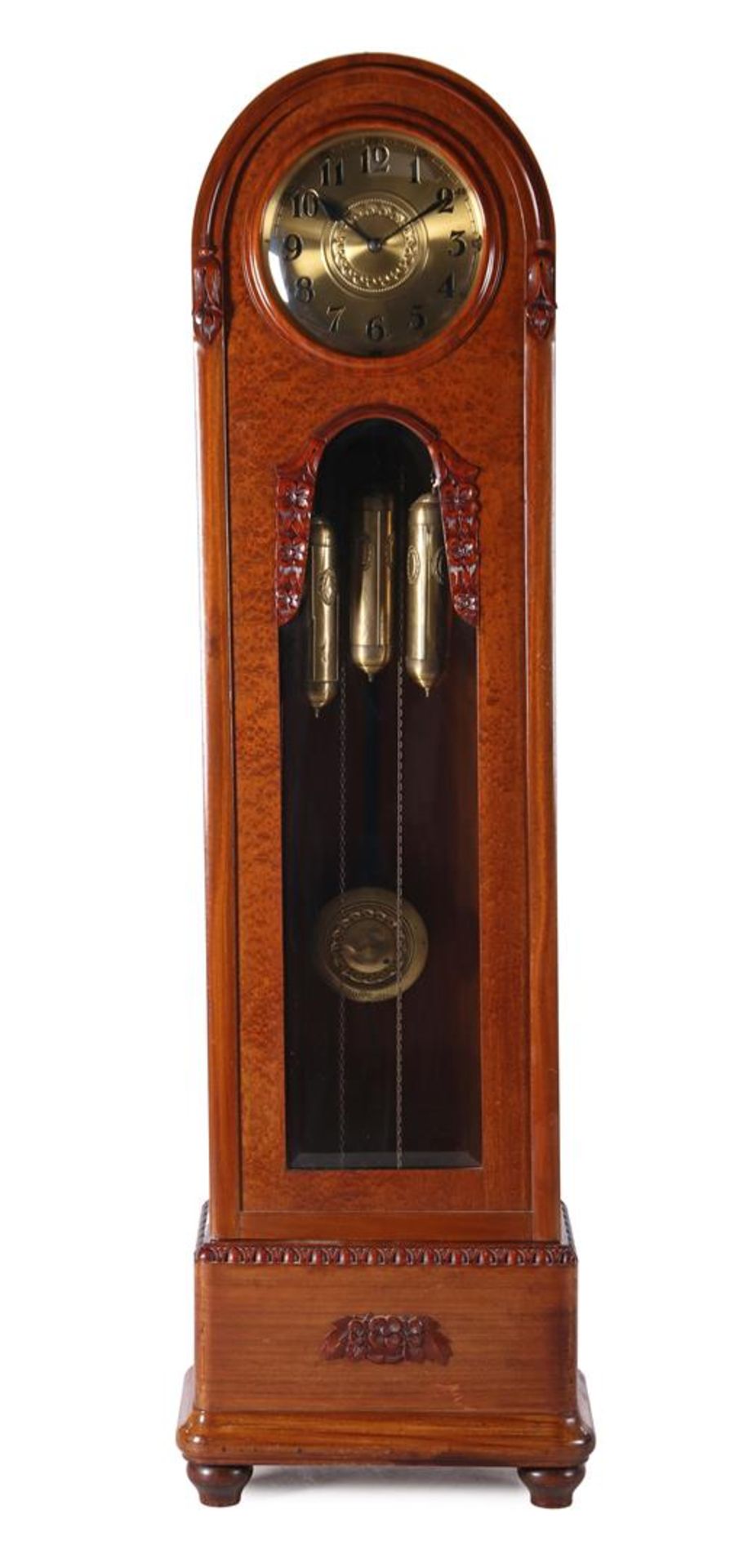 Longcase watch with copper movement