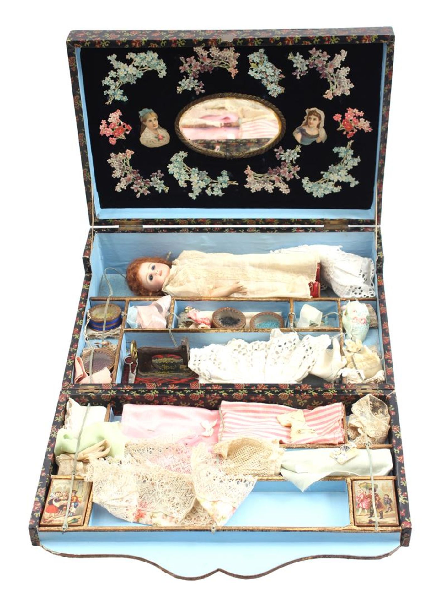 Porcelain doll in box