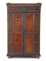 Oriental teak cupboard