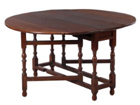 Oak drop-leaf table