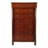 Oak 7-drawer chiffonniere