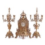 Classic brass mantel clock