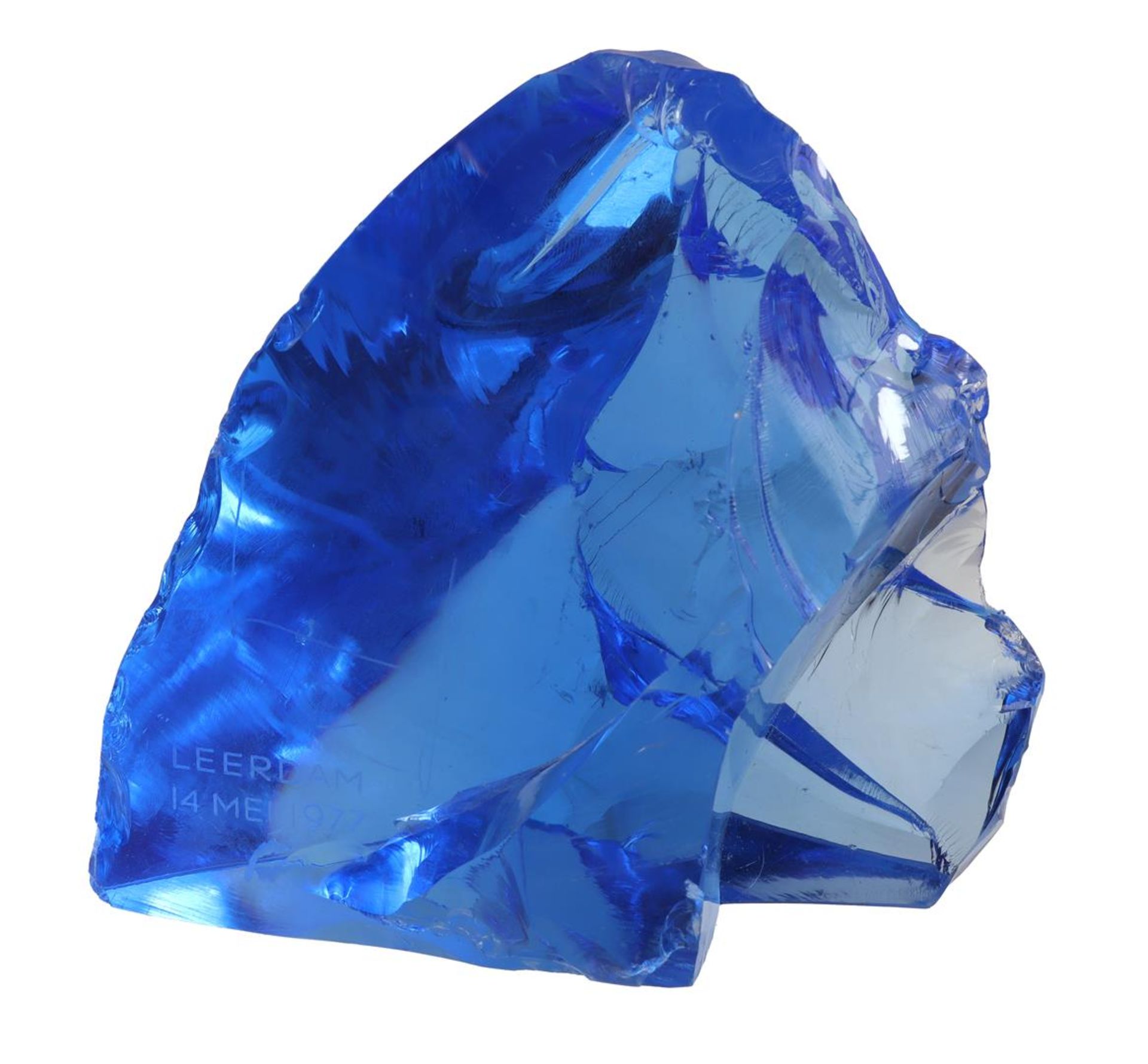 Leerdam blue glass object