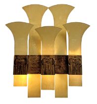Wall lamp with elongated glass plates