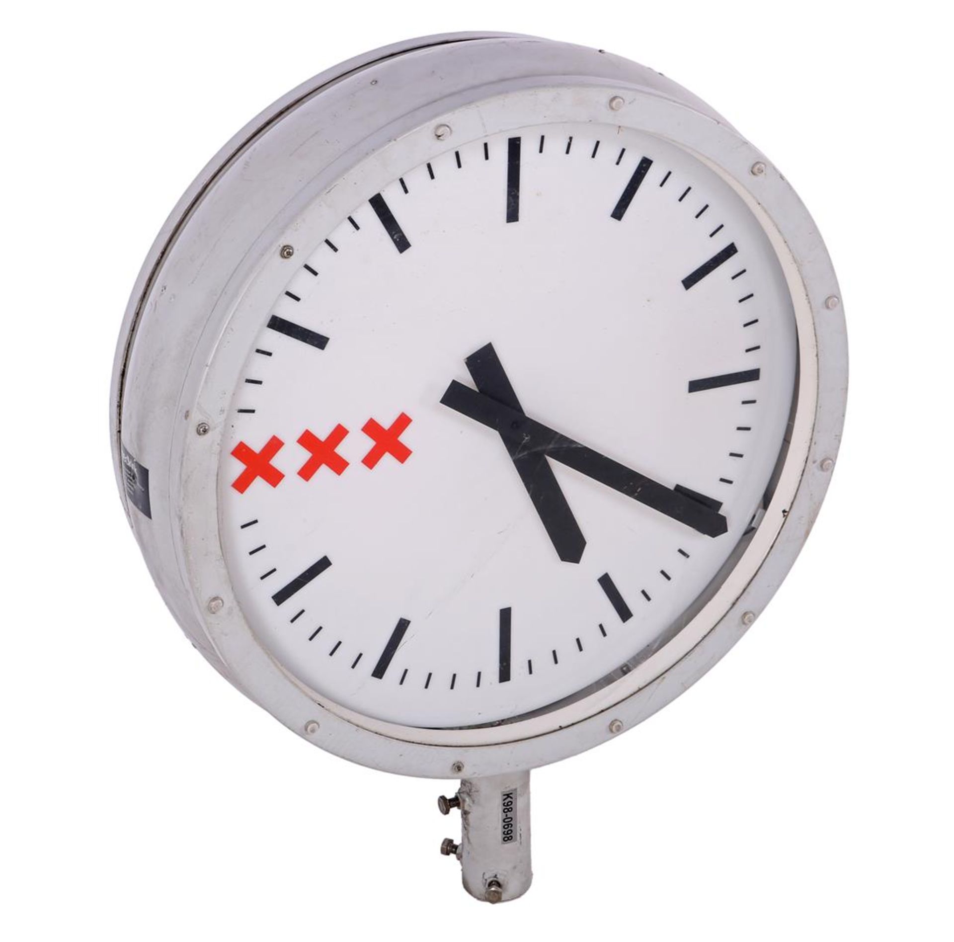 Metal mechanical industrial station clock