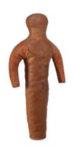 Leather punching bag figure