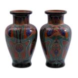 Royal Goedewaagen Gouda pottery 2 vases