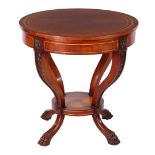 Round walnut Center Table