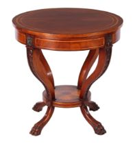 Round walnut Center Table