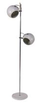 Chrome 2-light floor lamp