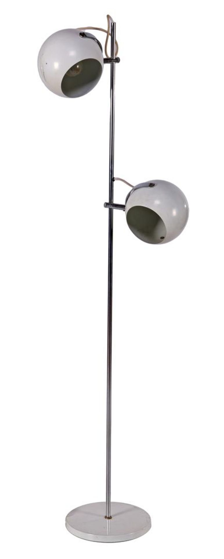 Chrome 2-light floor lamp