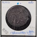 Silver Rijksdaalder coin,1583