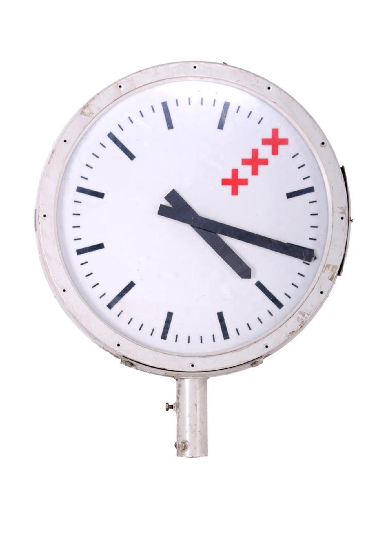Metal mechanical industrial station clock - Image 2 of 3