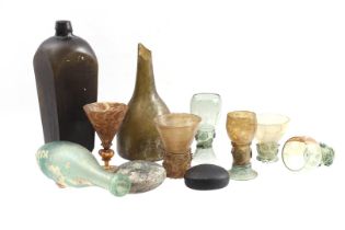 Lot various glass objects