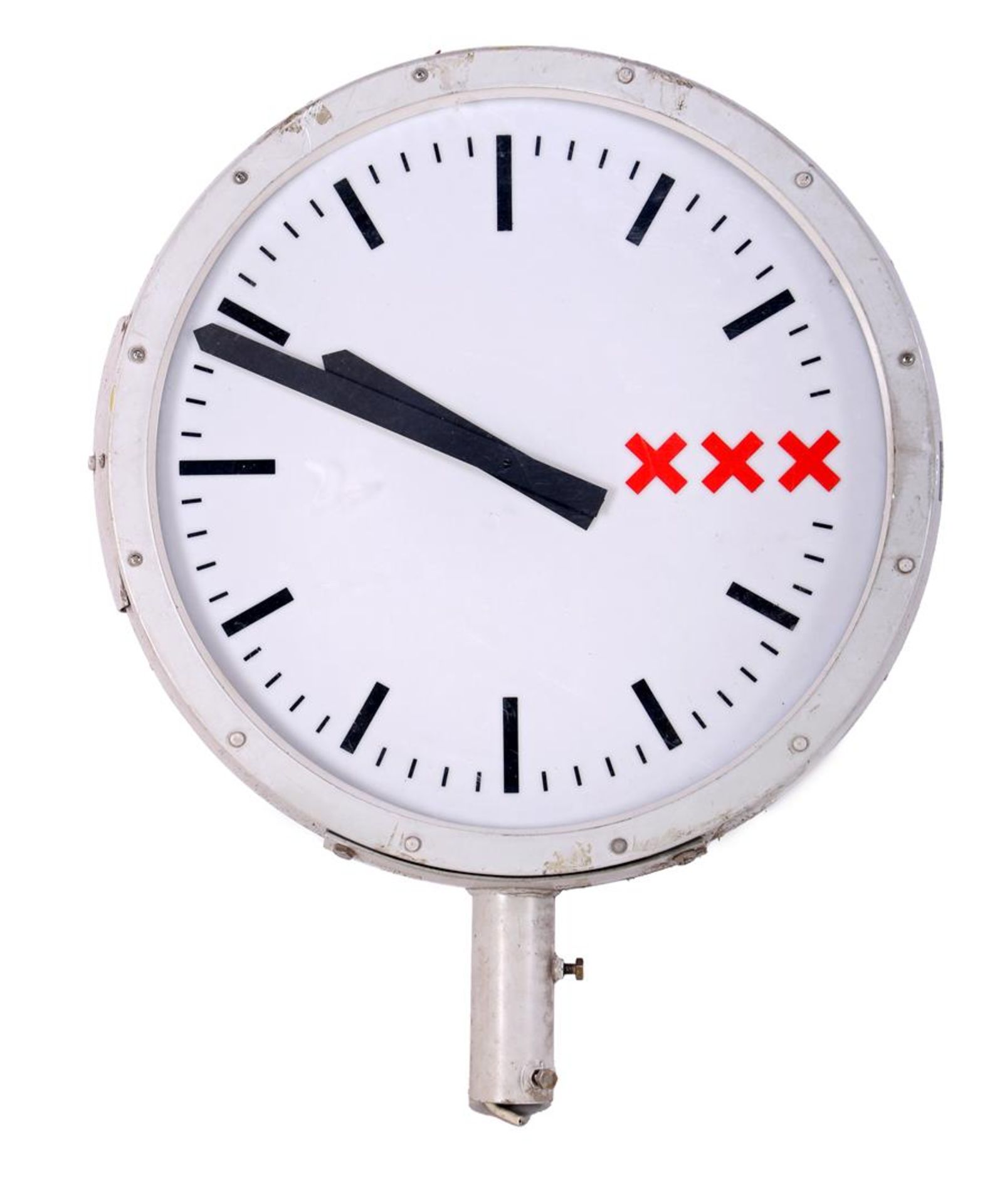 Metal mechanical industrial station clock