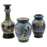 3 Gouda pottery vases