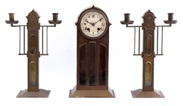 3-piece Art Deco clock set