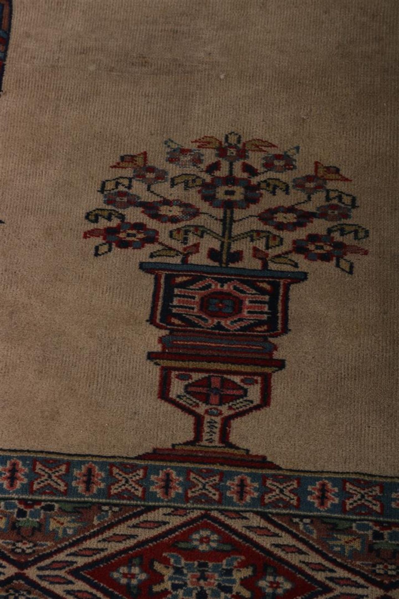Hand-knotted oriental half-silk prayer rug - Image 2 of 3