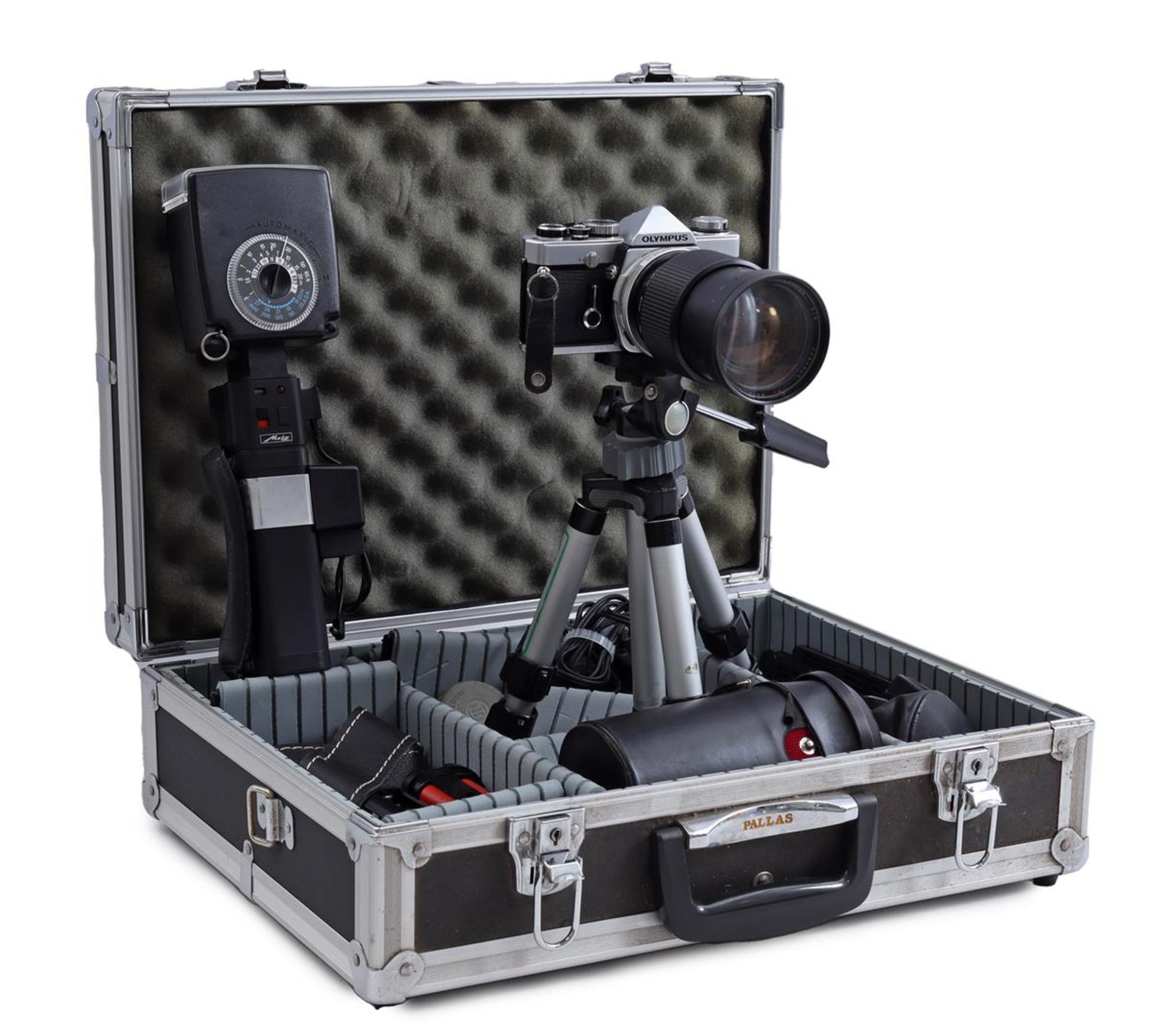Olympus CM-1 camera in suitcase