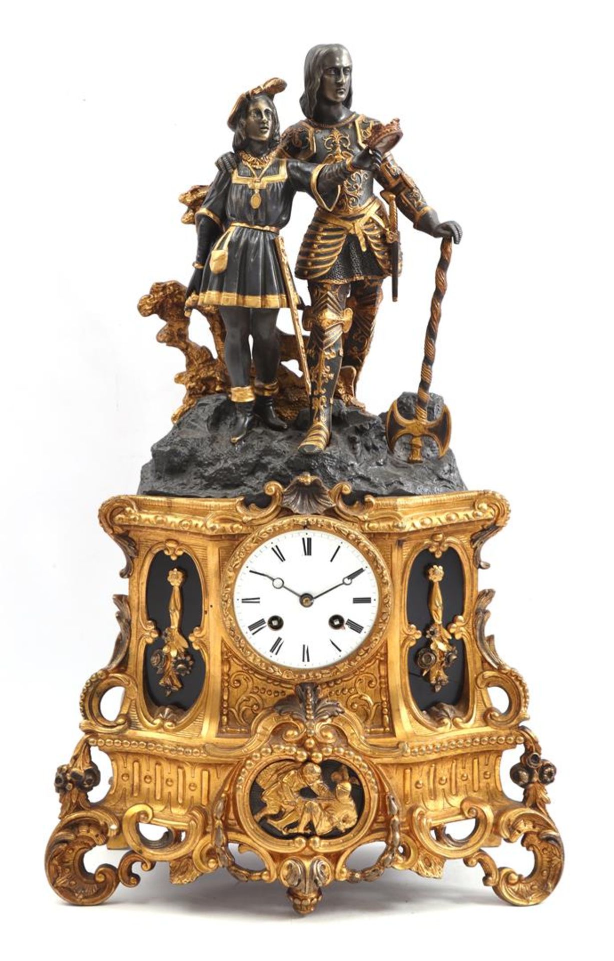 Brass mantel clock
